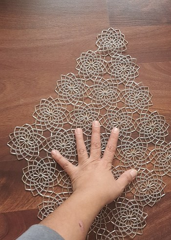 Beden gri Renk Bohem Tarzı El Örgüsü Masa Örtüsü