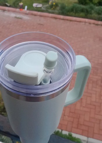 pipetli çelik suluk matara - Görsel 3