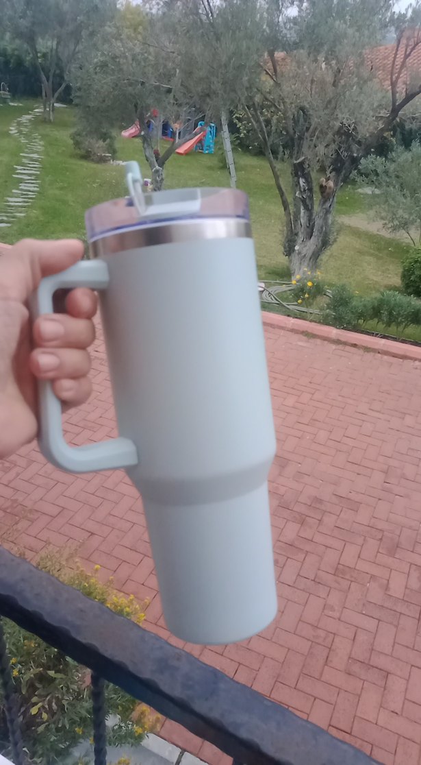 pipetli çelik suluk matara - Görsel 5