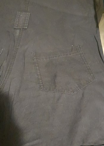 Siyah Kadın Kot Tulum - Görsel 4