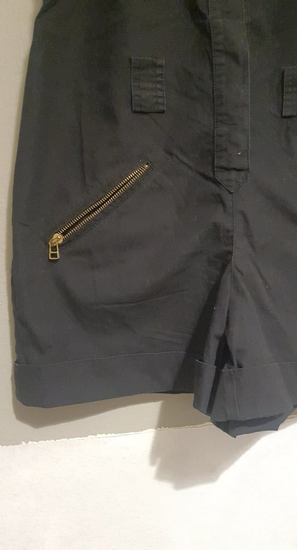 Siyah Kadın Kot Tulum - Görsel 2