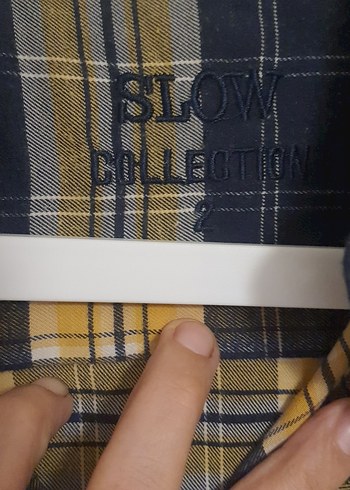 Sarı Siyah Ekose Düğmeli Erkek Gömlek - Görsel 5