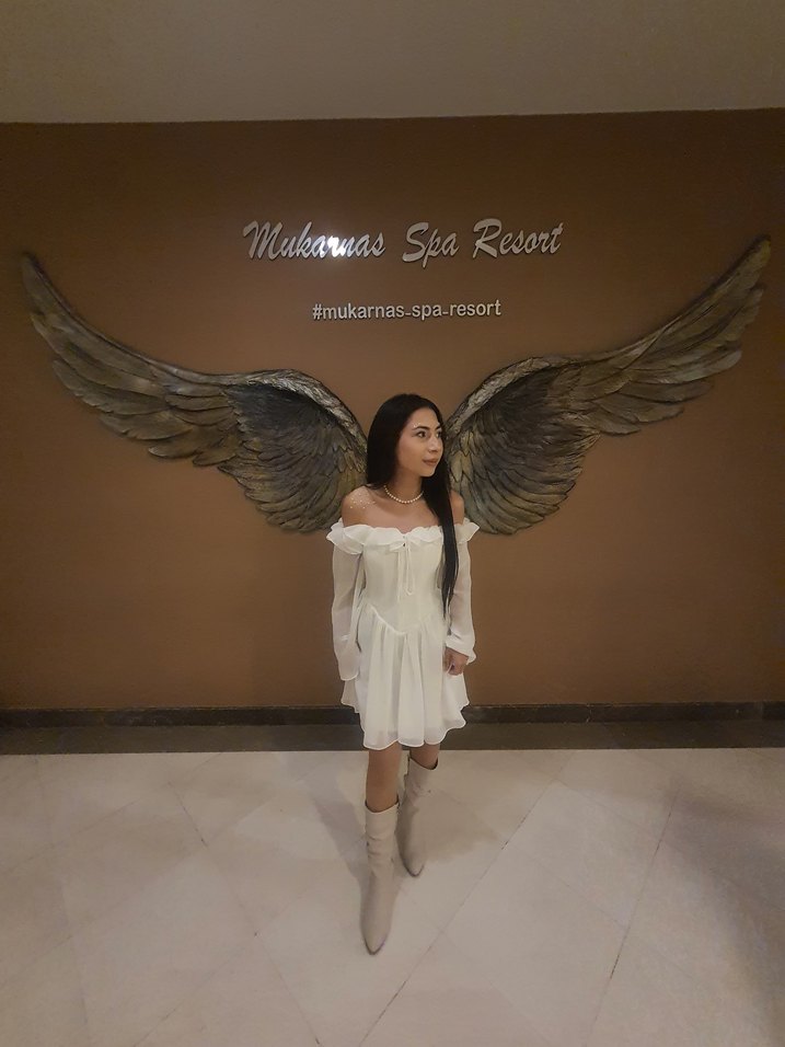 Uzun Kollu, Askısız Midi Beyaz Elbise after  elbise - Görsel 2