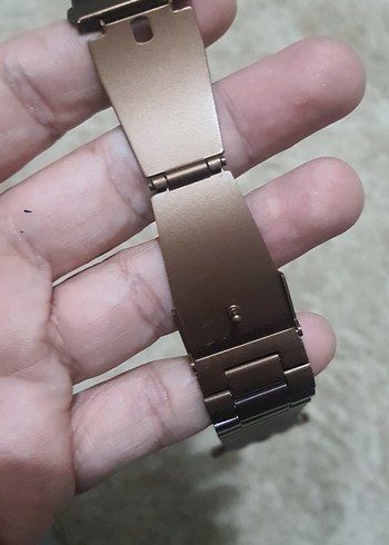 Bej Gri Metal Erkek Saat Kordonu - Görsel 5