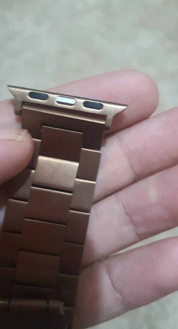 Bej Gri Metal Erkek Saat Kordonu - Görsel 3