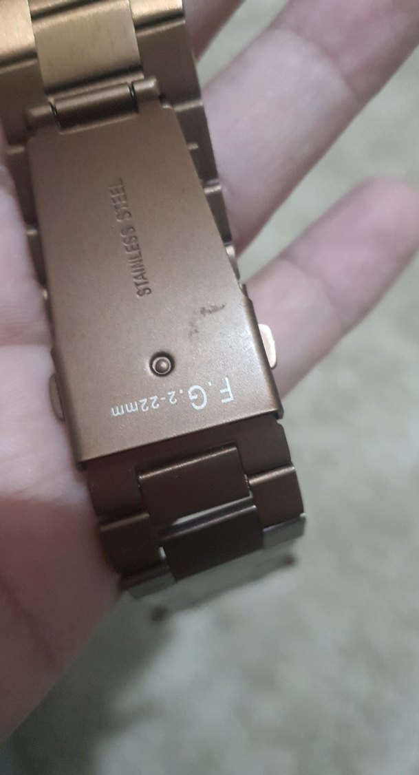 Bej Gri Metal Erkek Saat Kordonu - Görsel 4