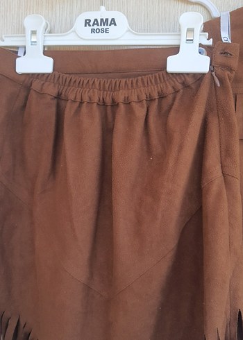 Kahverengi Süet Püsküllü Kadın Ceket - Görsel 7