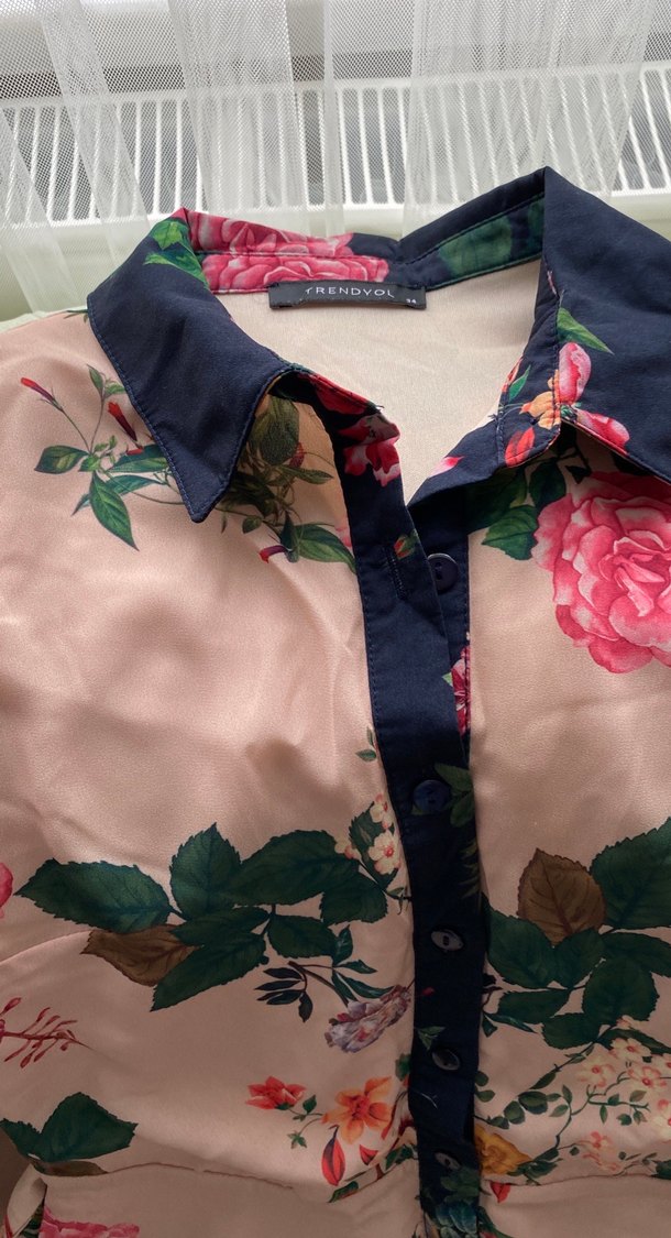 Pembe Çiçekli Uzun Bohem Kadın Elbise - Görsel 2