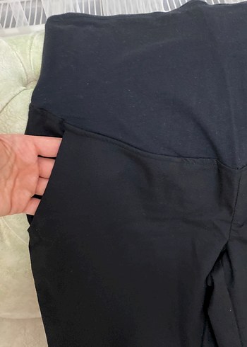 Siyah Kadın Midi Kumaş Pantolon - Görsel 2