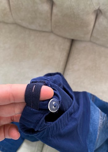 Koyu Mavi Hamile Kot Pantolon - Görsel 3