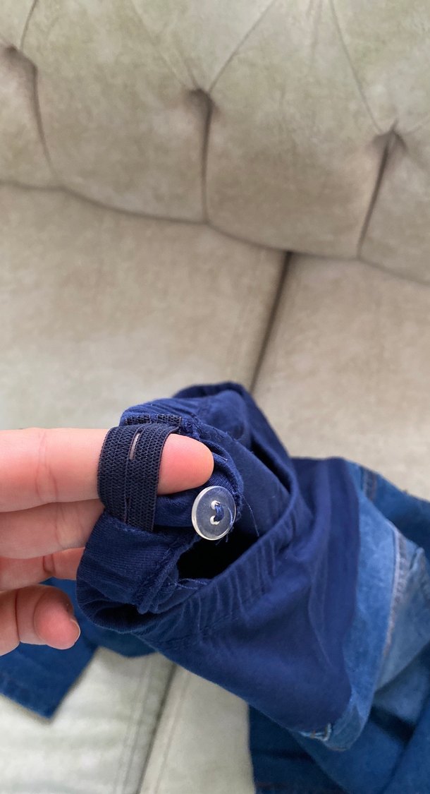 Koyu Mavi Hamile Kot Pantolon - Görsel 3