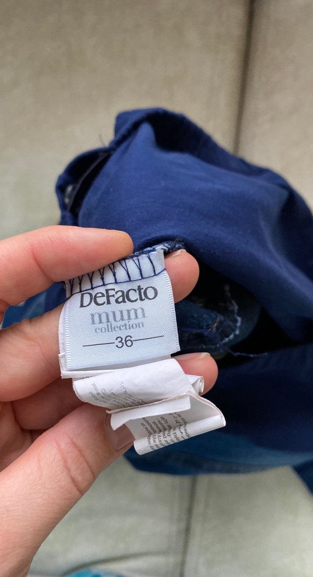 Koyu Mavi Hamile Kot Pantolon - Görsel 4