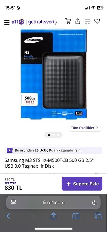 Samsung 500 gb harddisk