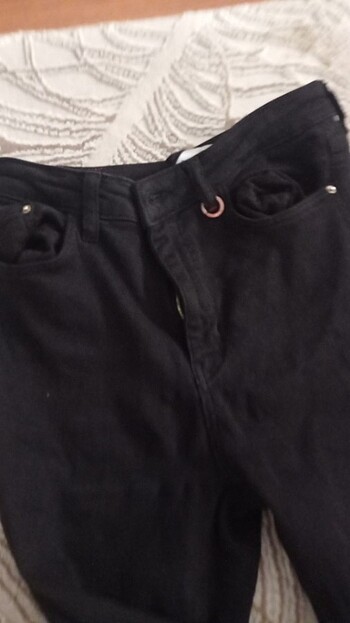 Diğer Siyah bol paça pantalon