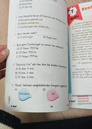 Pelin ile Metin Çalışmaları 3. Sınıf Çalışma Kitabı - Görsel 4