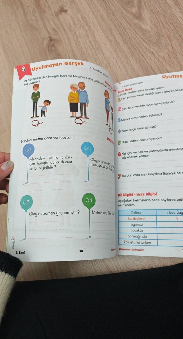 Pelin ile Metin Çalışmaları 3. Sınıf Çalışma Kitabı - Görsel 5