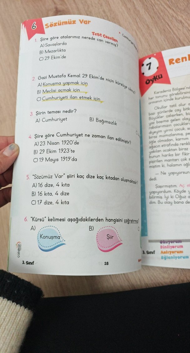 Pelin ile Metin Çalışmaları 3. Sınıf Çalışma Kitabı - Görsel 4