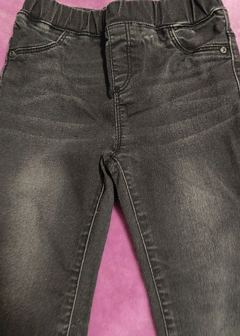 Erkek/kiz Çocuk Gri Dar Kesim Kot Pantolon - Görsel 2