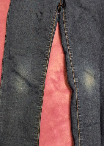 Kız Çocuk Elastik Bel Koyu Mavi Kot Pantolon - Görsel 2