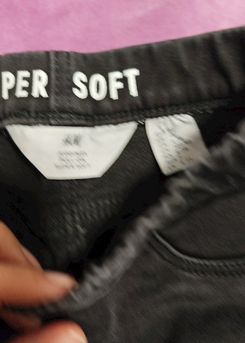 Kız Çocuk Siyah Elastik Bel Denim Pantolon - Görsel 4