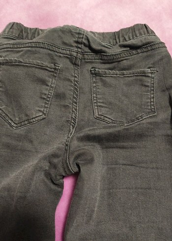 kiz Çocuk Koyu Gri Dar Kesim Kot Pantolon - Görsel 5