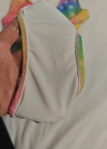 6 Yaş Beden Kız Çocuk Renkli Tie-Dye Denizkızı Mayo