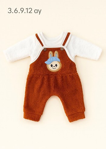 Nakışlı versoftlu Mavi Bebek Tulum - Görsel 5