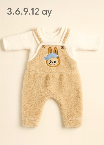 Nakışlı versoftlu Mavi Bebek Tulum - Görsel 3