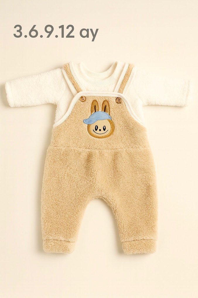 Nakışlı versoftlu Mavi Bebek Tulum - Görsel 3