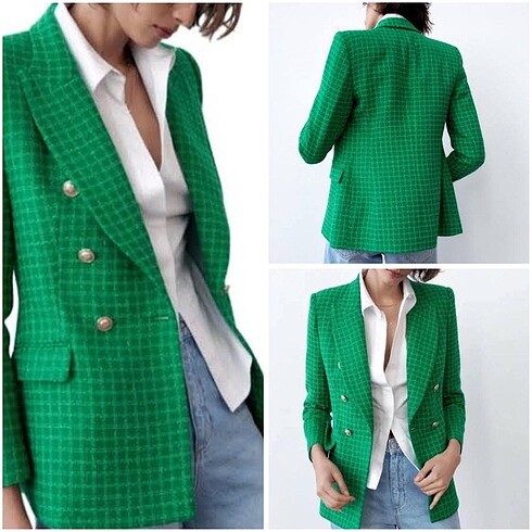 Zara dokulu tuvit blazer ceket