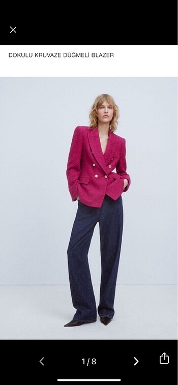 Zara tüvit dokulu blazer ceket
