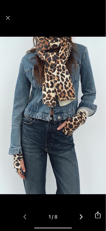 ZARA LEOPAR DESENLİ UZUN ELDİVEN