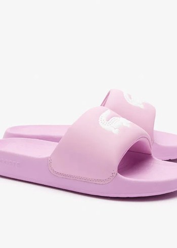 Lacoste Pembe Lacoste Çocuk Terlik Velcro Bantlı