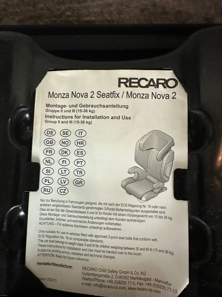 Recaro Monza Nova 2 Siyah Çocuk Oto Koltuğu - Görsel 5