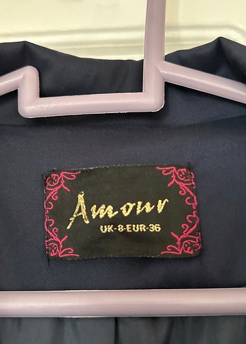 Düğmeli lacivert  Kadın Trençkot - Görsel 3