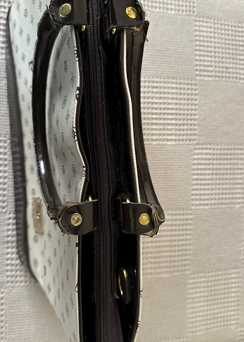 Beyaz Desenli Deri Kadın Çanta - Görsel 7