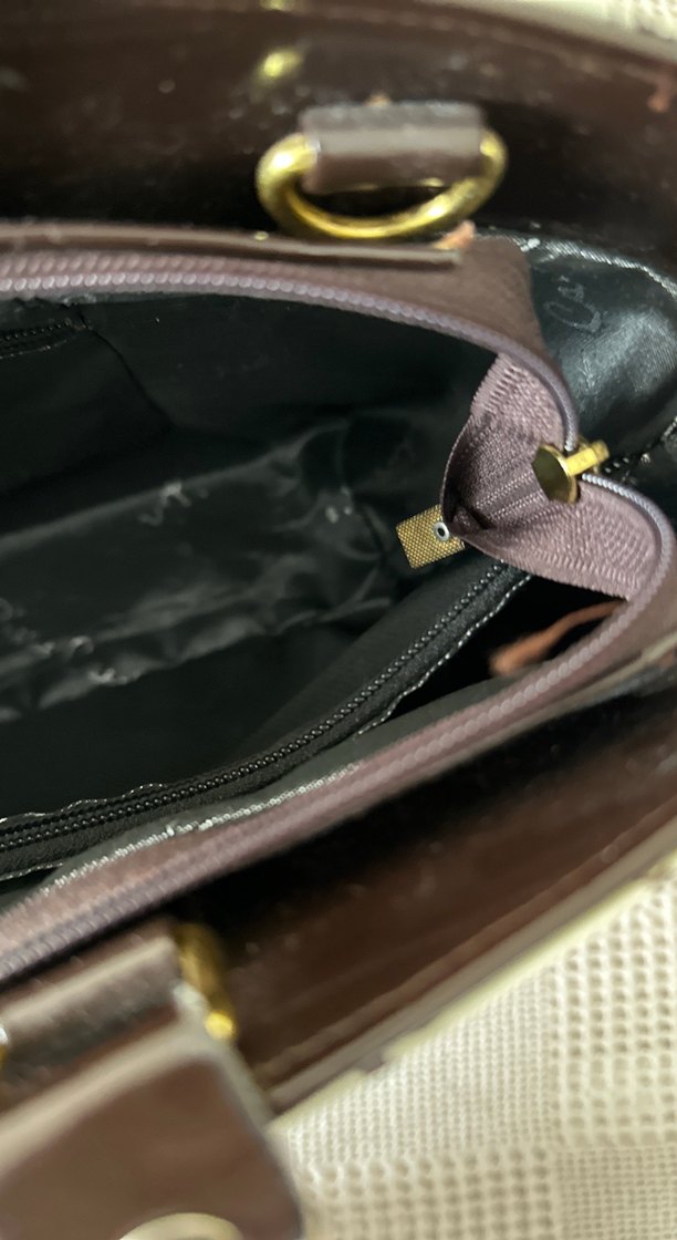 Beyaz Desenli Deri Kadın Çanta - Görsel 5