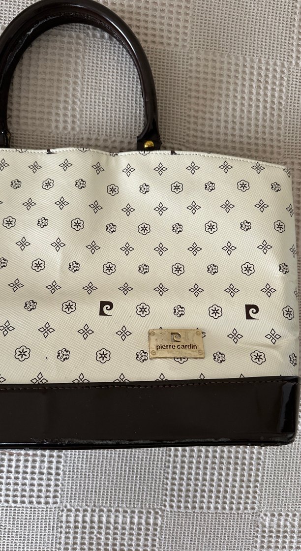 Beyaz Desenli Deri Kadın Çanta - Görsel 2