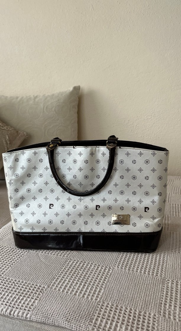 Beyaz Desenli Deri Kadın Çanta - Görsel 3