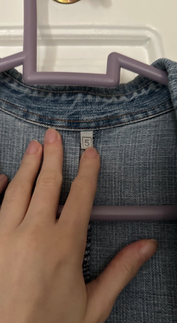 Kadın Mavi Kot Ceket Uzun Kollu Rahat Kesim - Görsel 2