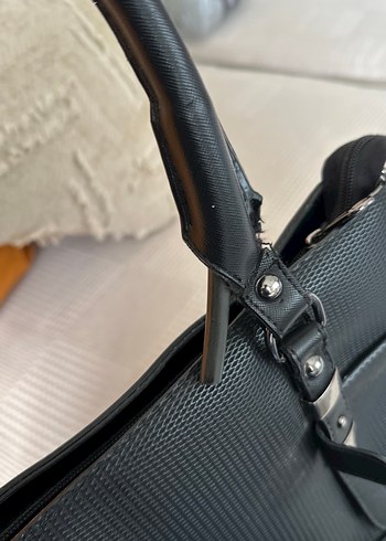 Siyah Deri Tokalı Kadın Çanta - Görsel 5