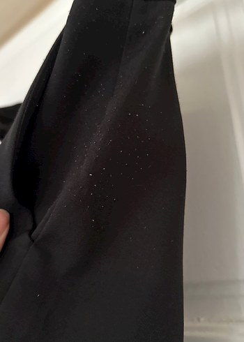 Siyah Kadın Denim Kemerli Pantolon - Görsel 3