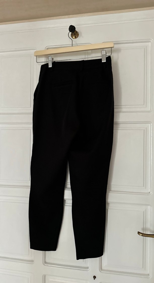 Siyah Kadın Denim Kemerli Pantolon - Görsel 4