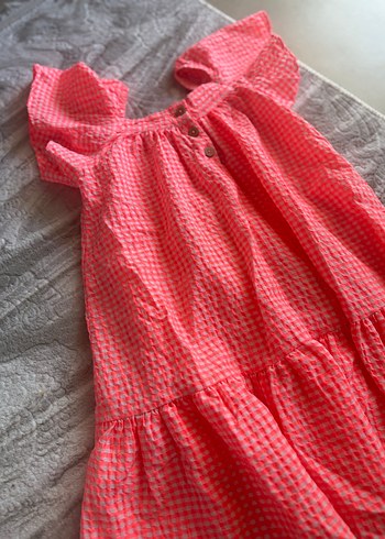 Pembe Fırfırlı Kız Elbisesi