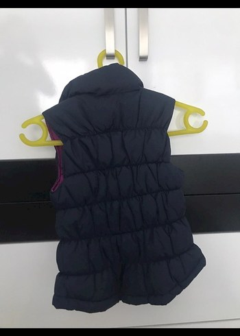 Fermuarlı Mor Kolsuz Çocuk Mont - Görsel 5