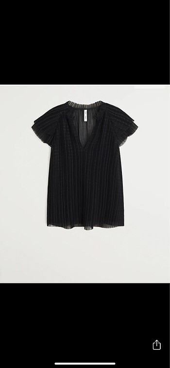 Mango metalik iplikli bluz - Görsel 3