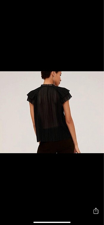 Mango metalik iplikli bluz - Görsel 4