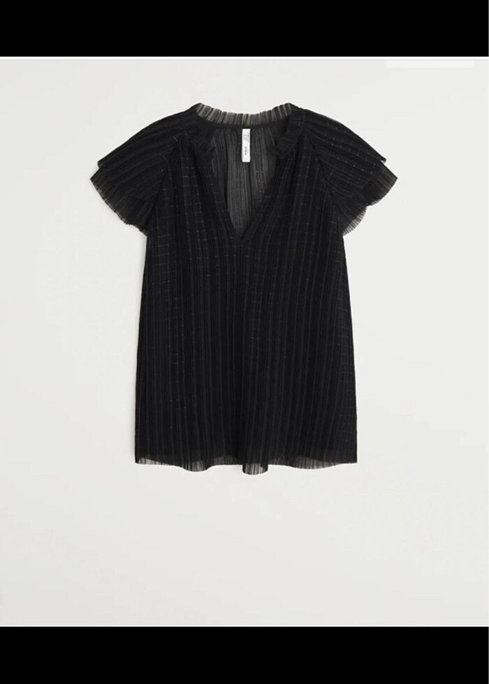 Mango metalik iplikli bluz - Görsel 3