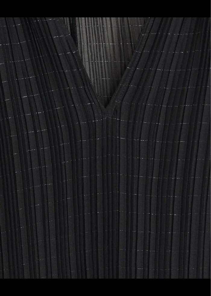 Mango metalik iplikli bluz - Görsel 5