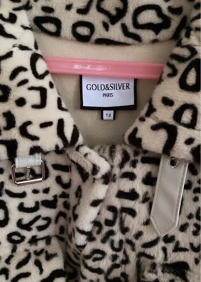 FRANSA- LEOPAR DESEN PELUŞ KÜRK KABAN - Görsel 3